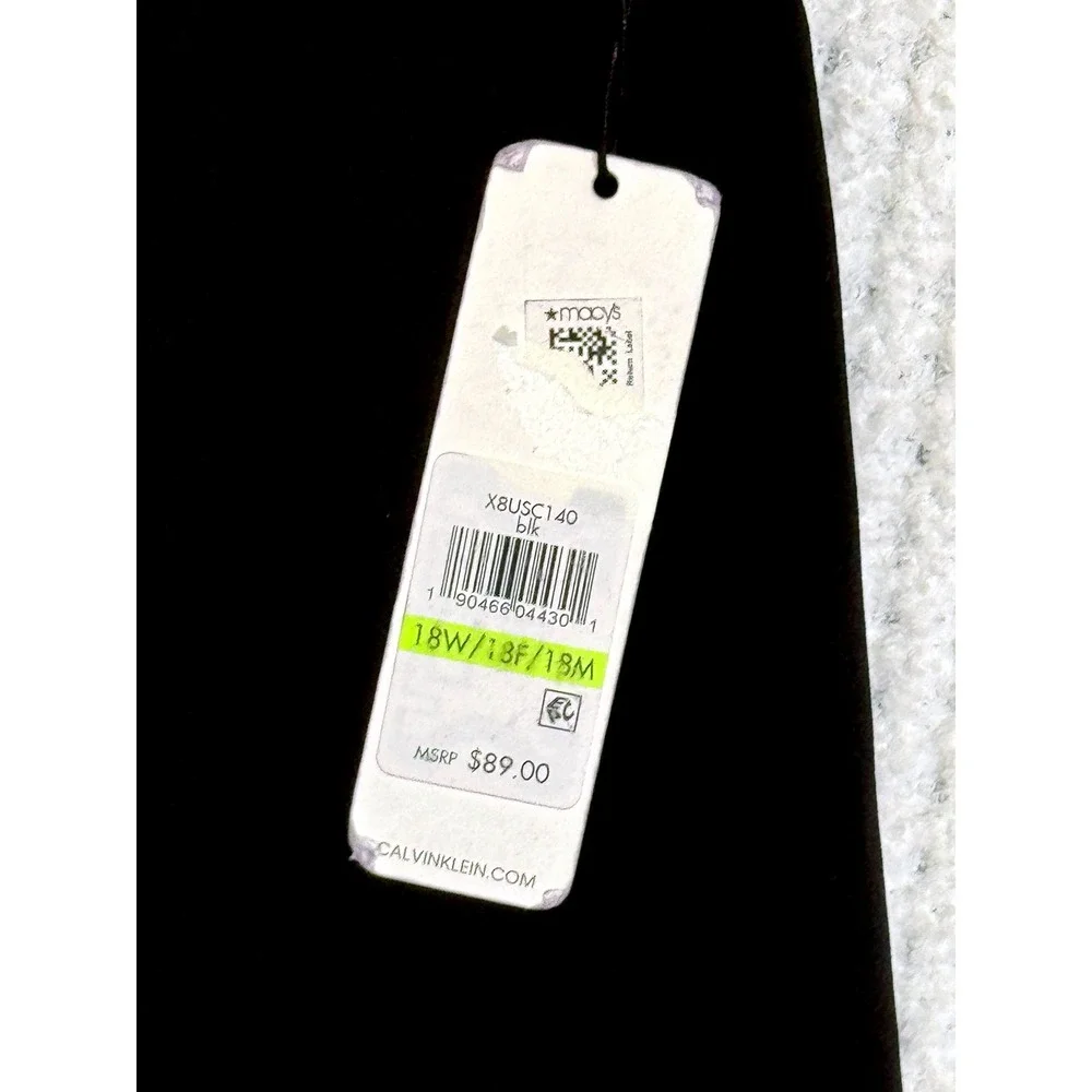 Calvin Klein Black Stretch Straight Skirt‎ Suit Separates Womens 18W 18F 18M